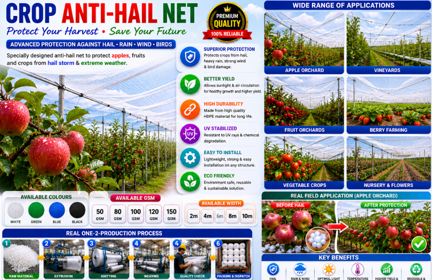Shelter Anti Hail Net Orchard Protection